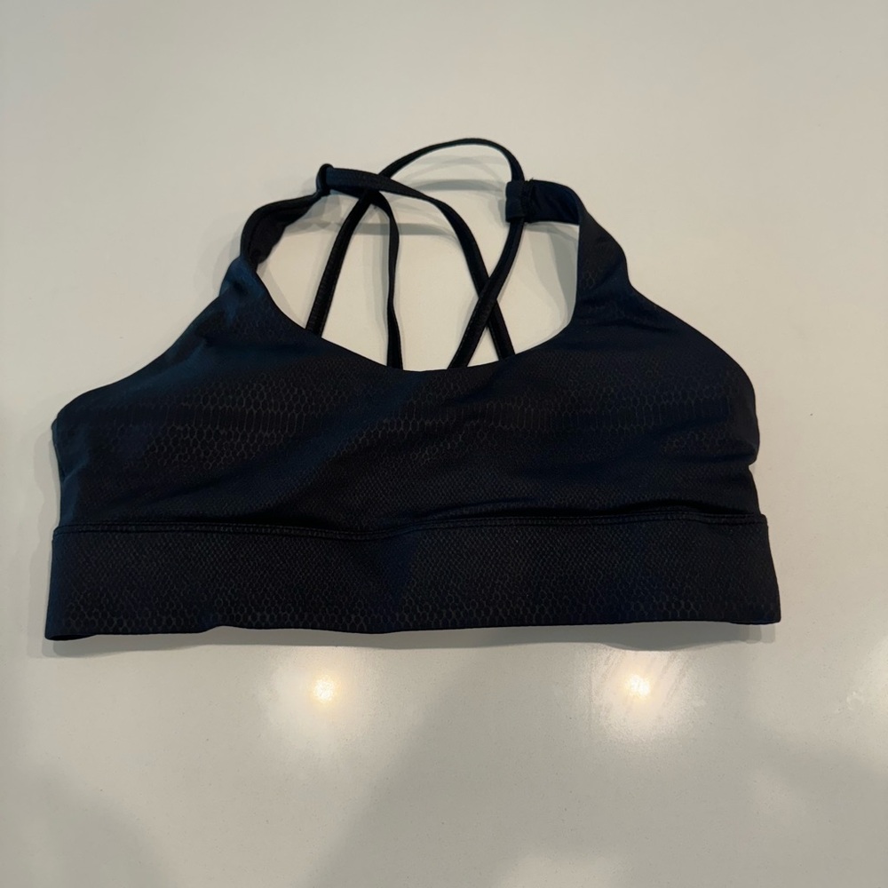 Zyia Active black sports bra with pads and multi straps - size M- fits like S